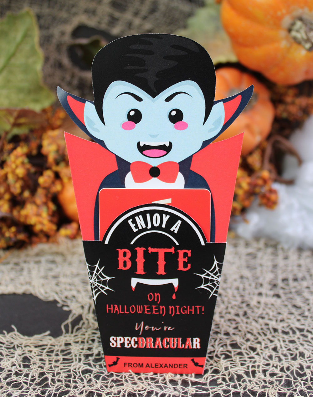 dracula shaped Halloween gift card holder dracula shaped Halloween gift card holder